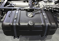 rotationally moulded plastic fuel tank